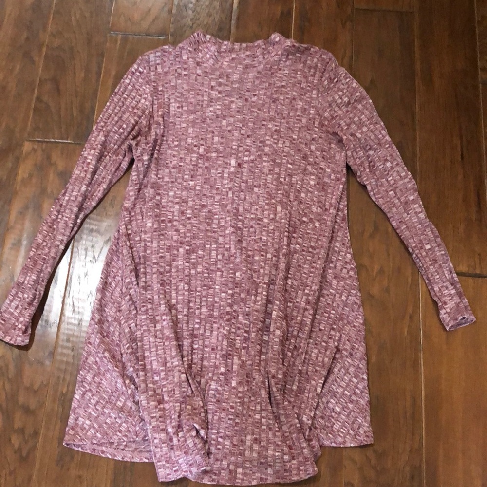 Jodifl Maroon long-sleeved knit dress